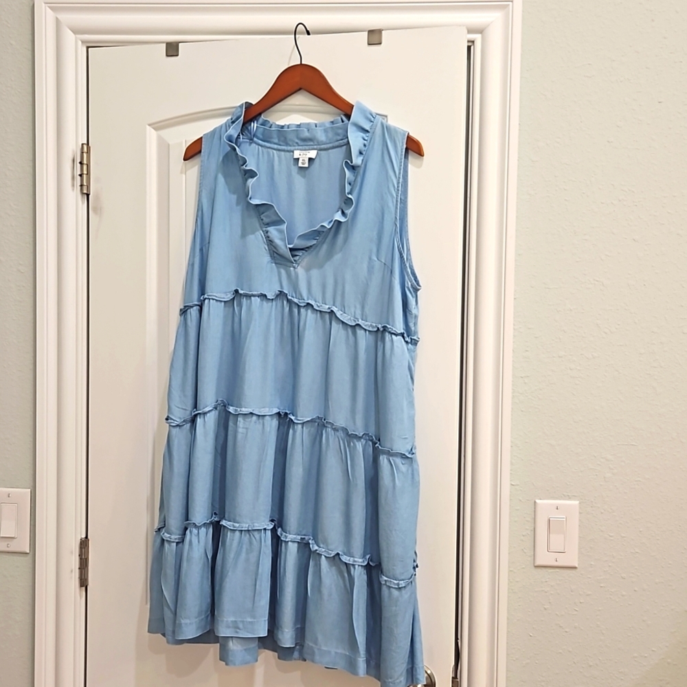 Crown & Ivy chambray dress XL